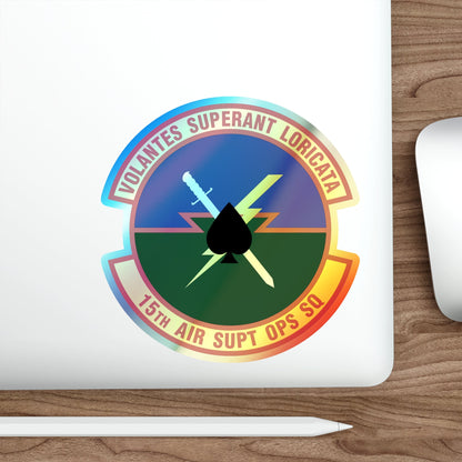 15 Air Support Operations Squadron ACC (U.S. Air Force) Holographic STICKER Die-Cut Vinyl Decal-The Sticker Space