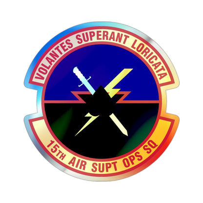 15 Air Support Operations Squadron ACC (U.S. Air Force) Holographic STICKER Die-Cut Vinyl Decal-2 Inch-The Sticker Space