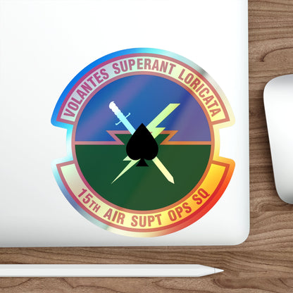 15 Air Support Operations Squadron ACC (U.S. Air Force) Holographic STICKER Die-Cut Vinyl Decal-The Sticker Space