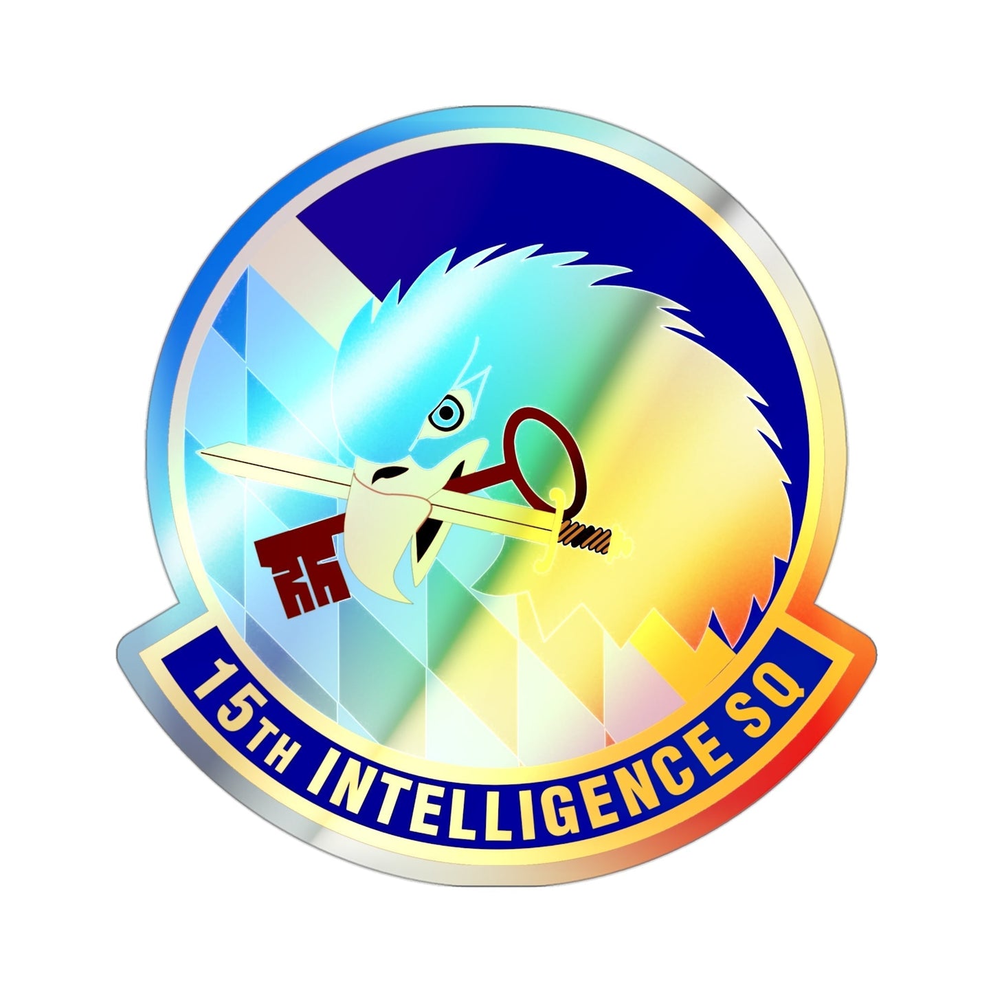 15 Intelligence Squadron ACC (U.S. Air Force) Holographic STICKER Die-Cut Vinyl Decal-3 Inch-The Sticker Space