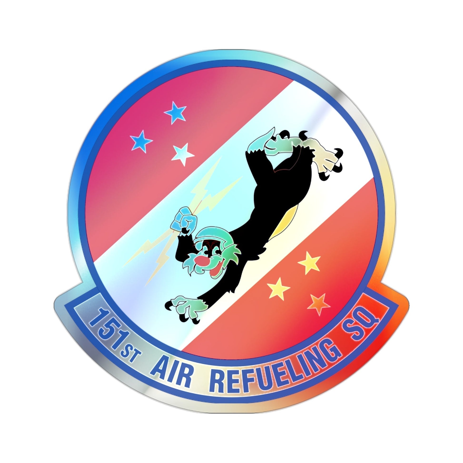 151 Air Refueling Squadron (U.S. Air Force) Holographic STICKER Die-Cut Vinyl Decal-2 Inch-The Sticker Space