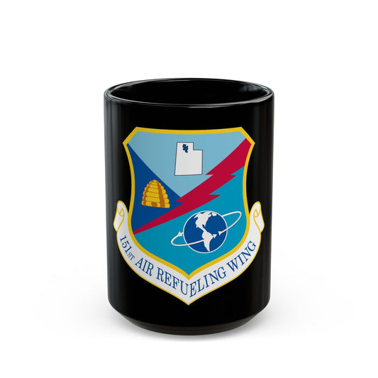 151st Air Refueling Wing (U.S. Air Force) Black Coffee Mug-15oz-The Sticker Space