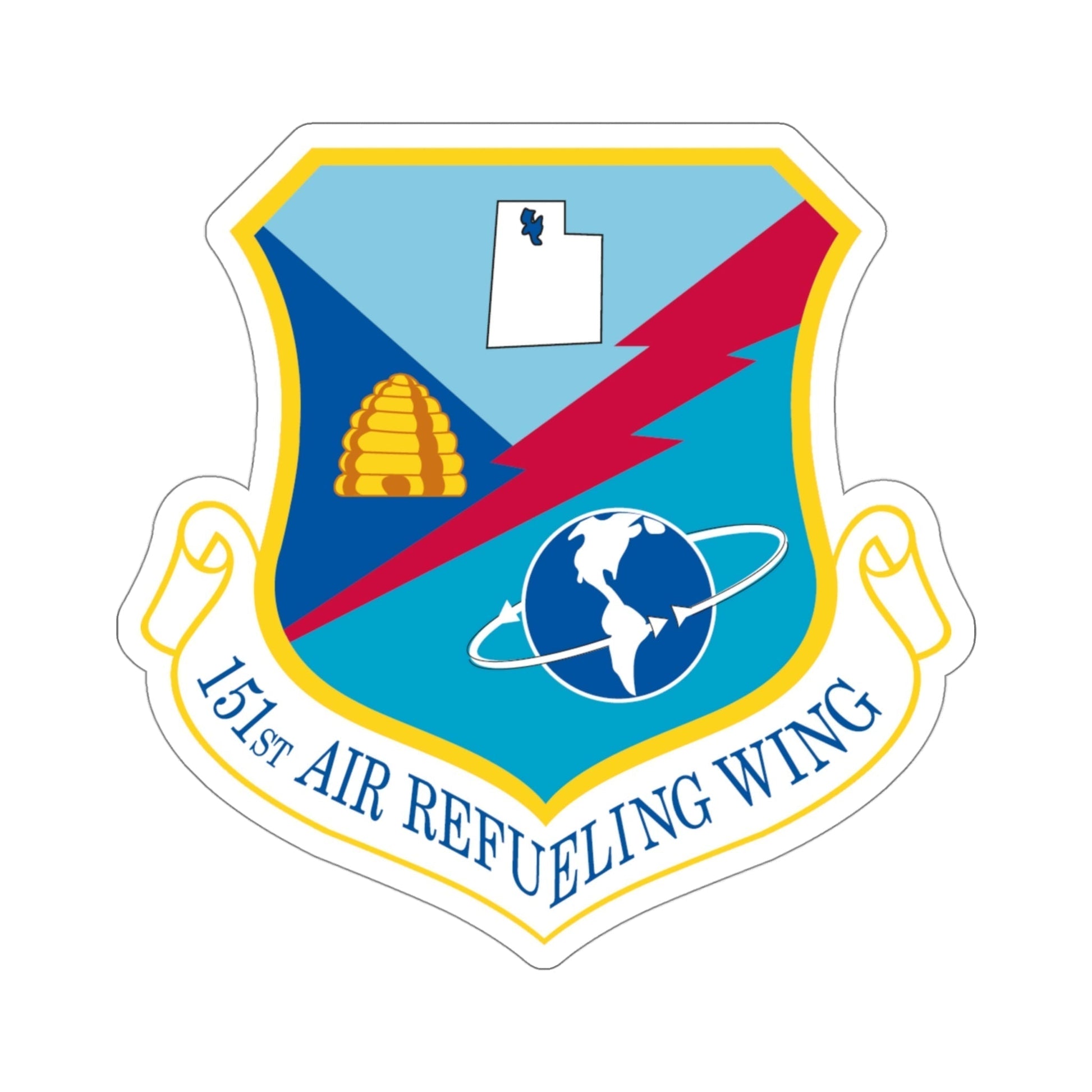151st Air Refueling Wing (U.S. Air Force) STICKER Vinyl Die-Cut Decal-4 Inch-The Sticker Space