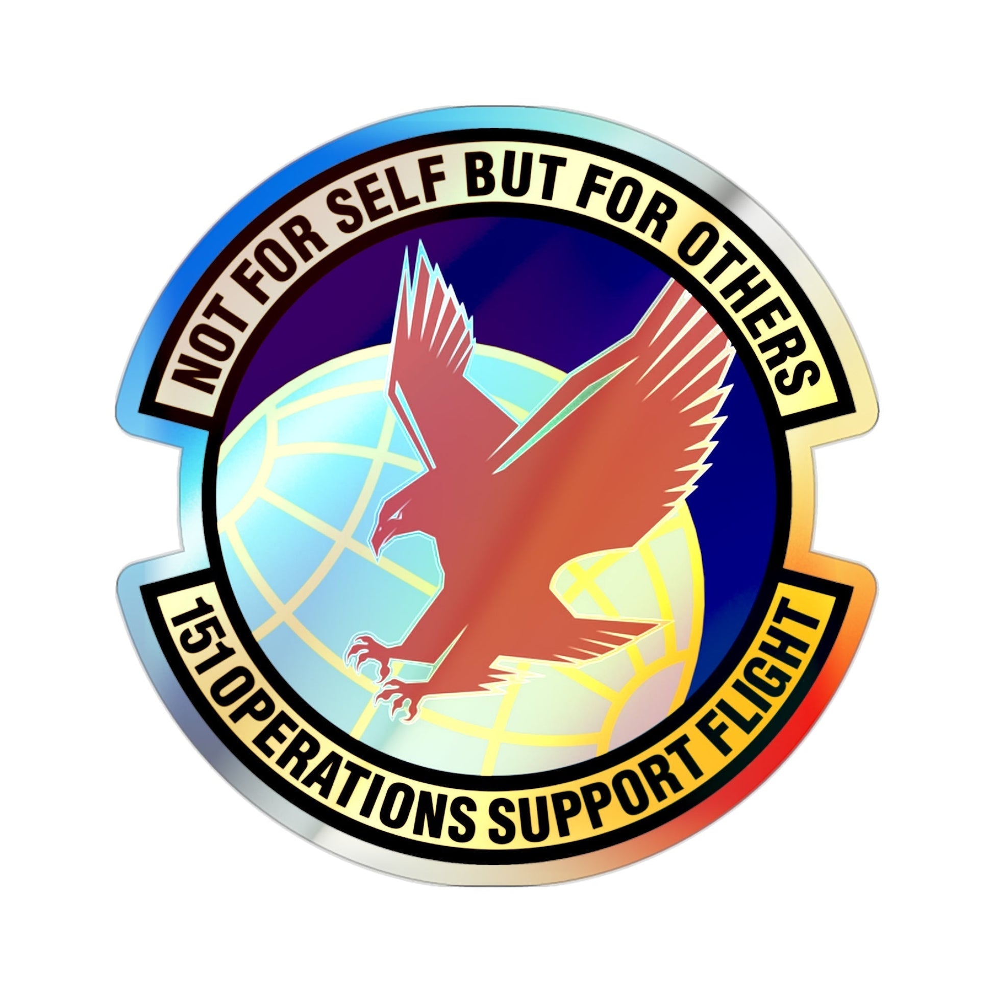 151st Operations Support Flight (U.S. Air Force) Holographic STICKER Die-Cut Vinyl Decal-2 Inch-The Sticker Space