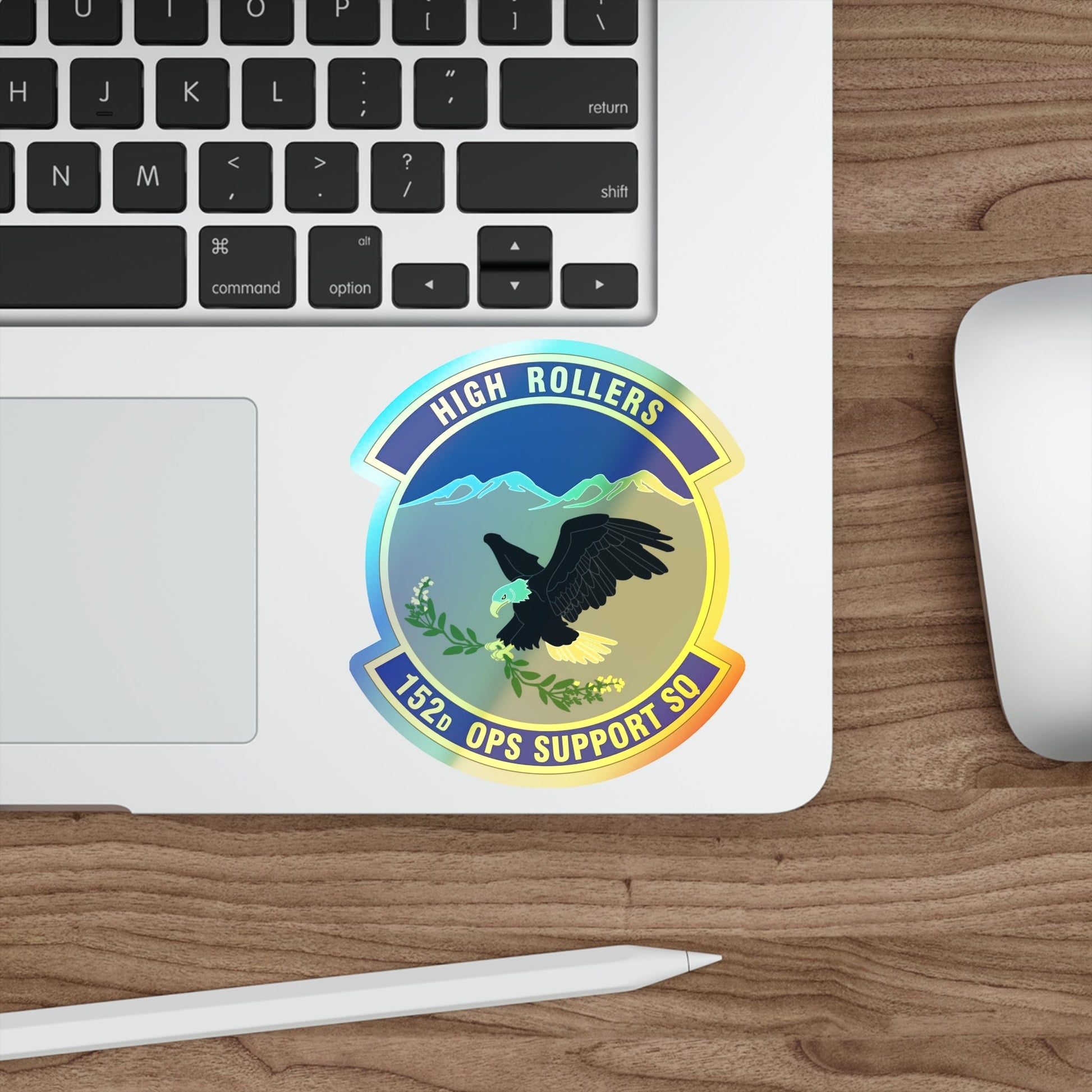 152d Operations Support Squadron (U.S. Air Force) Holographic STICKER Die-Cut Vinyl Decal-The Sticker Space
