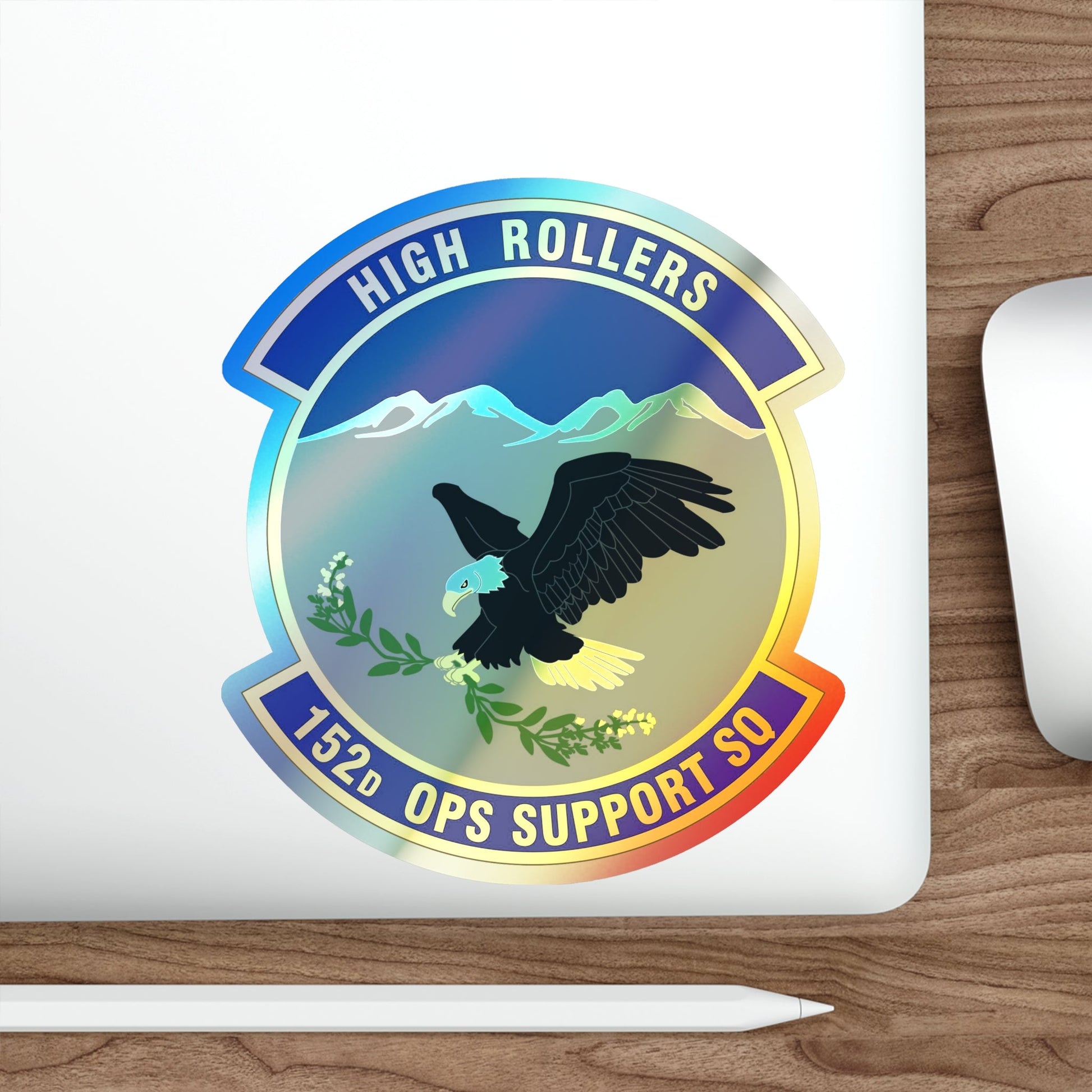 152d Operations Support Squadron (U.S. Air Force) Holographic STICKER Die-Cut Vinyl Decal-The Sticker Space