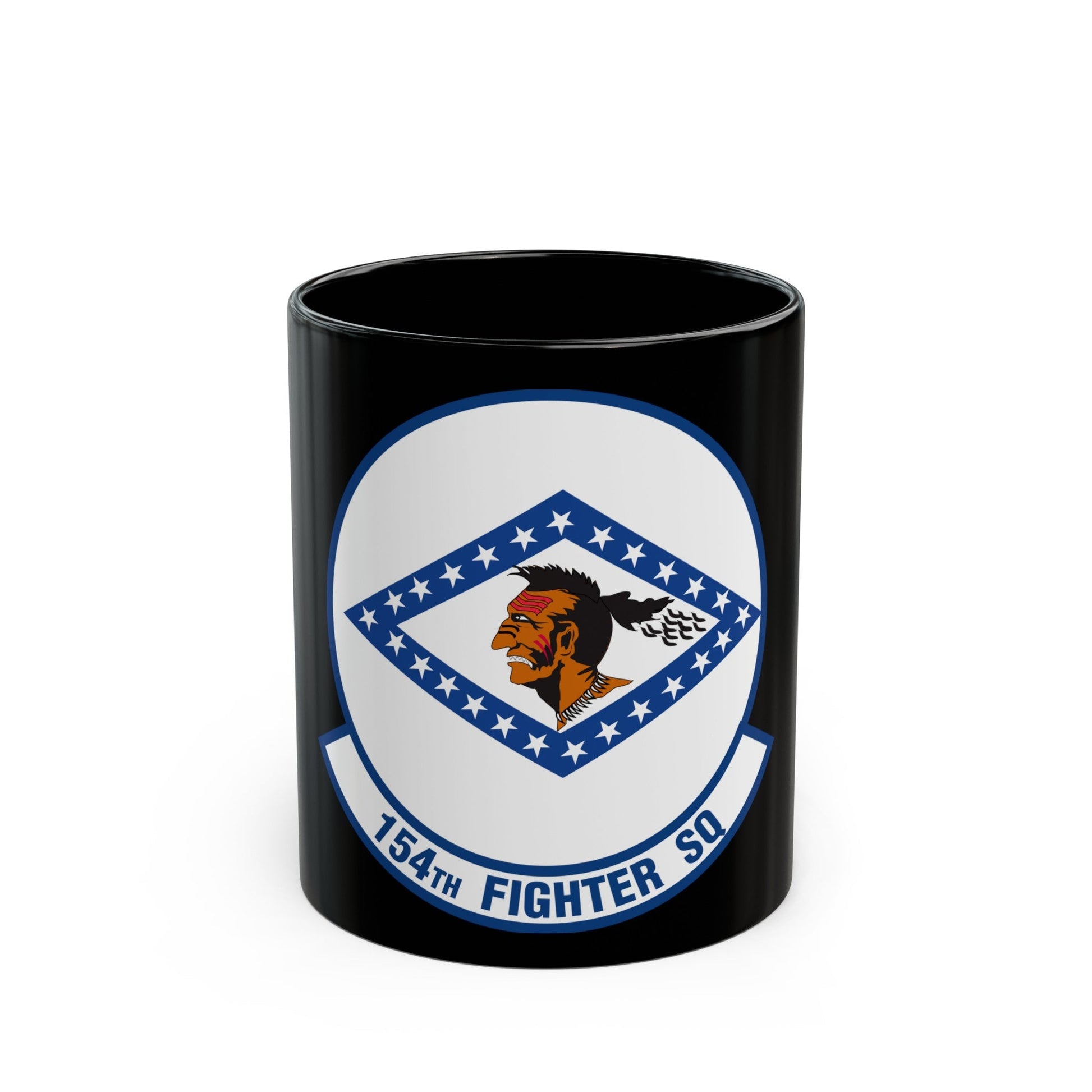 154 Fighter Squadron (U.S. Air Force) Black Coffee Mug-11oz-The Sticker Space