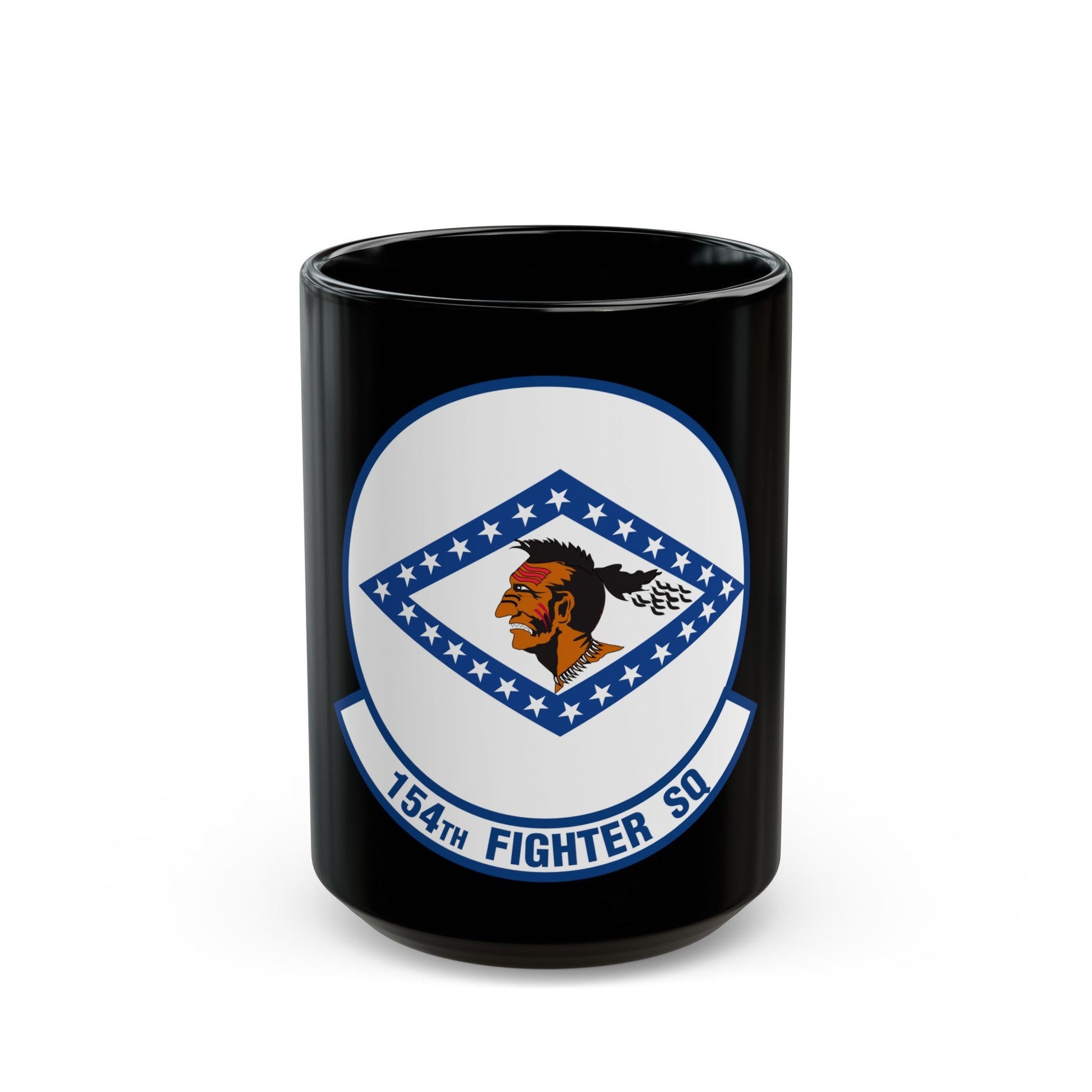 154 Fighter Squadron (U.S. Air Force) Black Coffee Mug-15oz-The Sticker Space