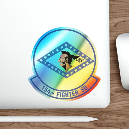 154 Fighter Squadron (U.S. Air Force) Holographic STICKER Die-Cut Vinyl Decal-The Sticker Space