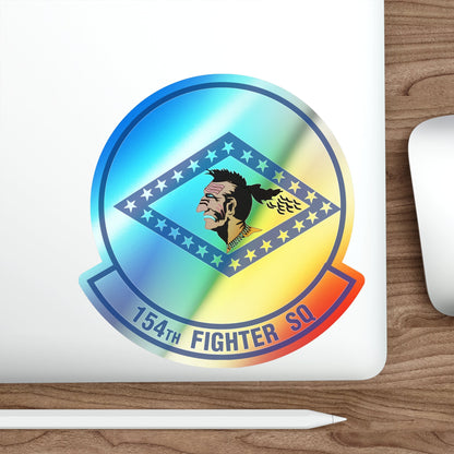 154 Fighter Squadron (U.S. Air Force) Holographic STICKER Die-Cut Vinyl Decal-The Sticker Space