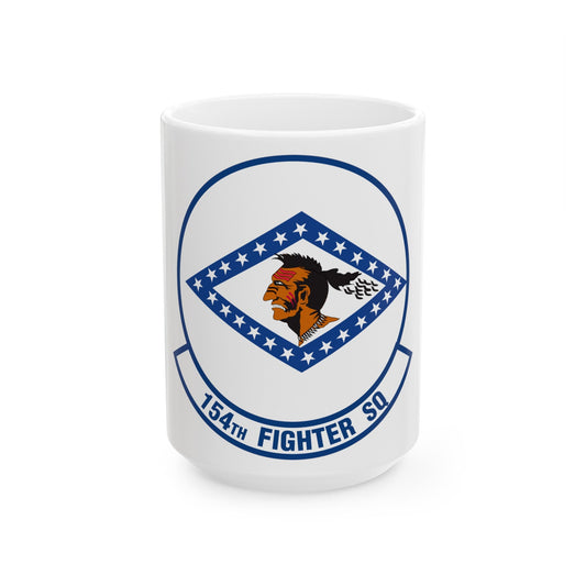 154 Fighter Squadron (U.S. Air Force) White Coffee Mug-15oz-The Sticker Space