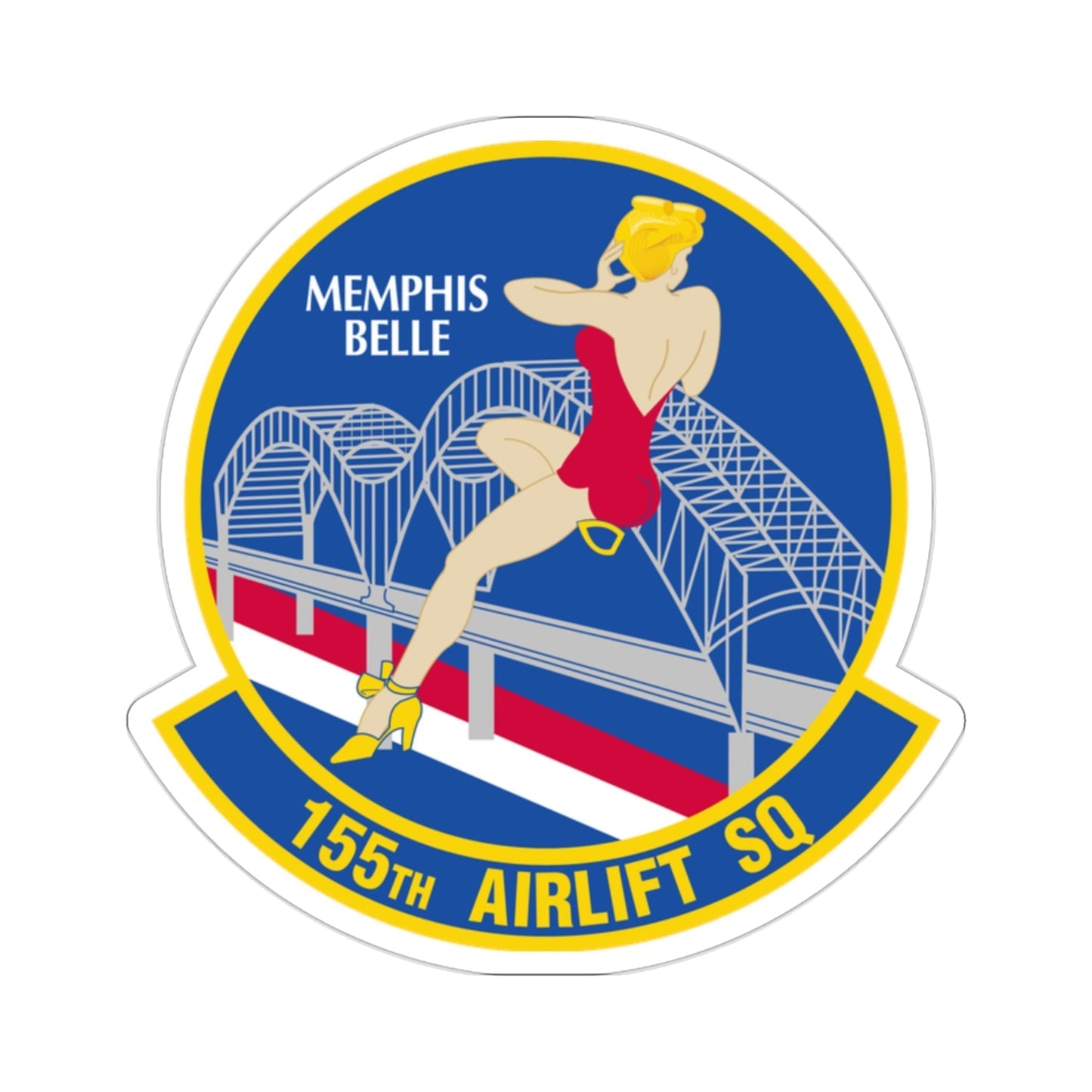 155 Airlift Squadron (U.S. Air Force) STICKER Vinyl Die-Cut Decal-2 Inch-The Sticker Space