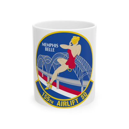 155 Airlift Squadron (U.S. Air Force) White Coffee Mug-11oz-The Sticker Space