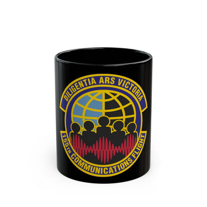 155th Communications Flight (U.S. Air Force) Black Coffee Mug-11oz-The Sticker Space