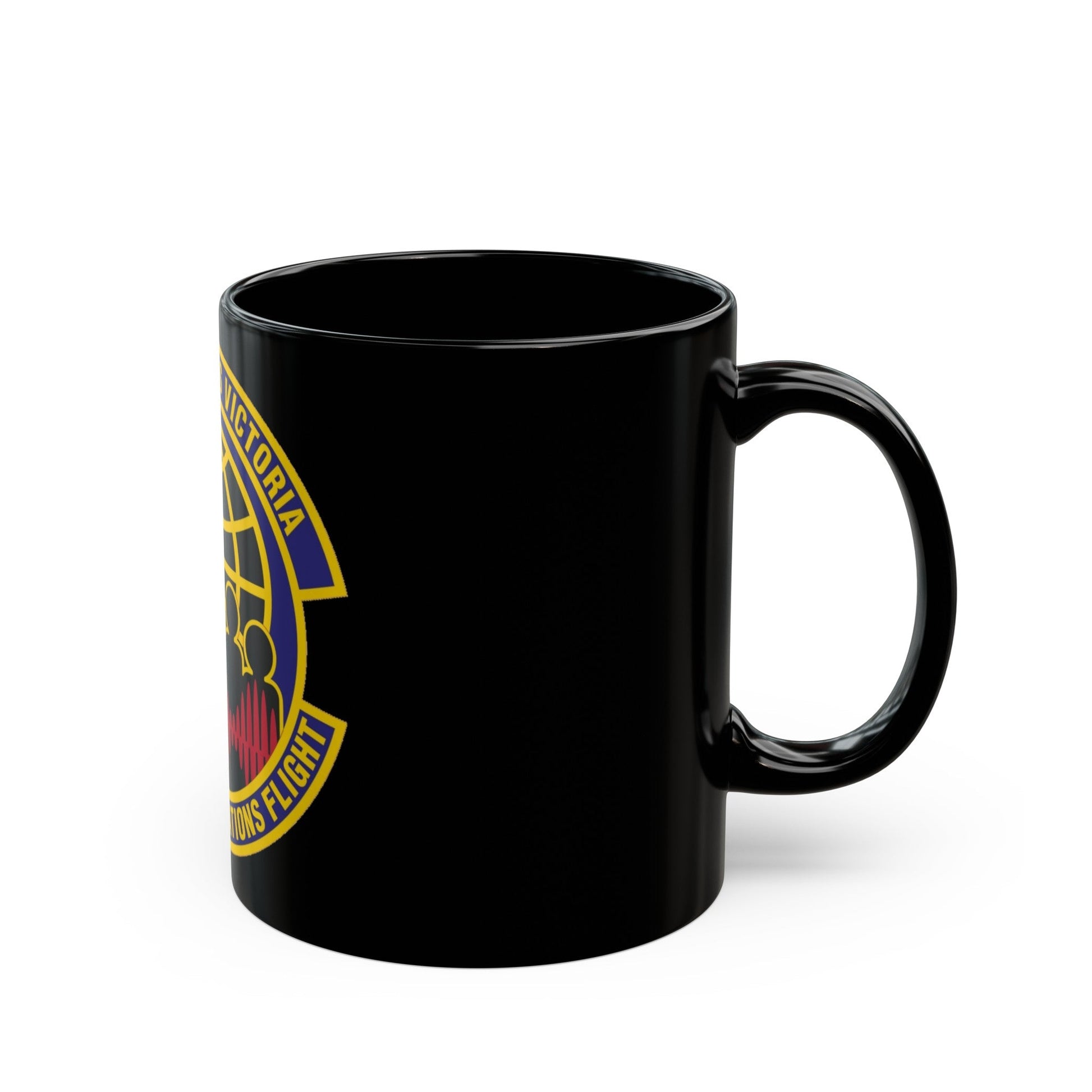 155th Communications Flight (U.S. Air Force) Black Coffee Mug-The Sticker Space