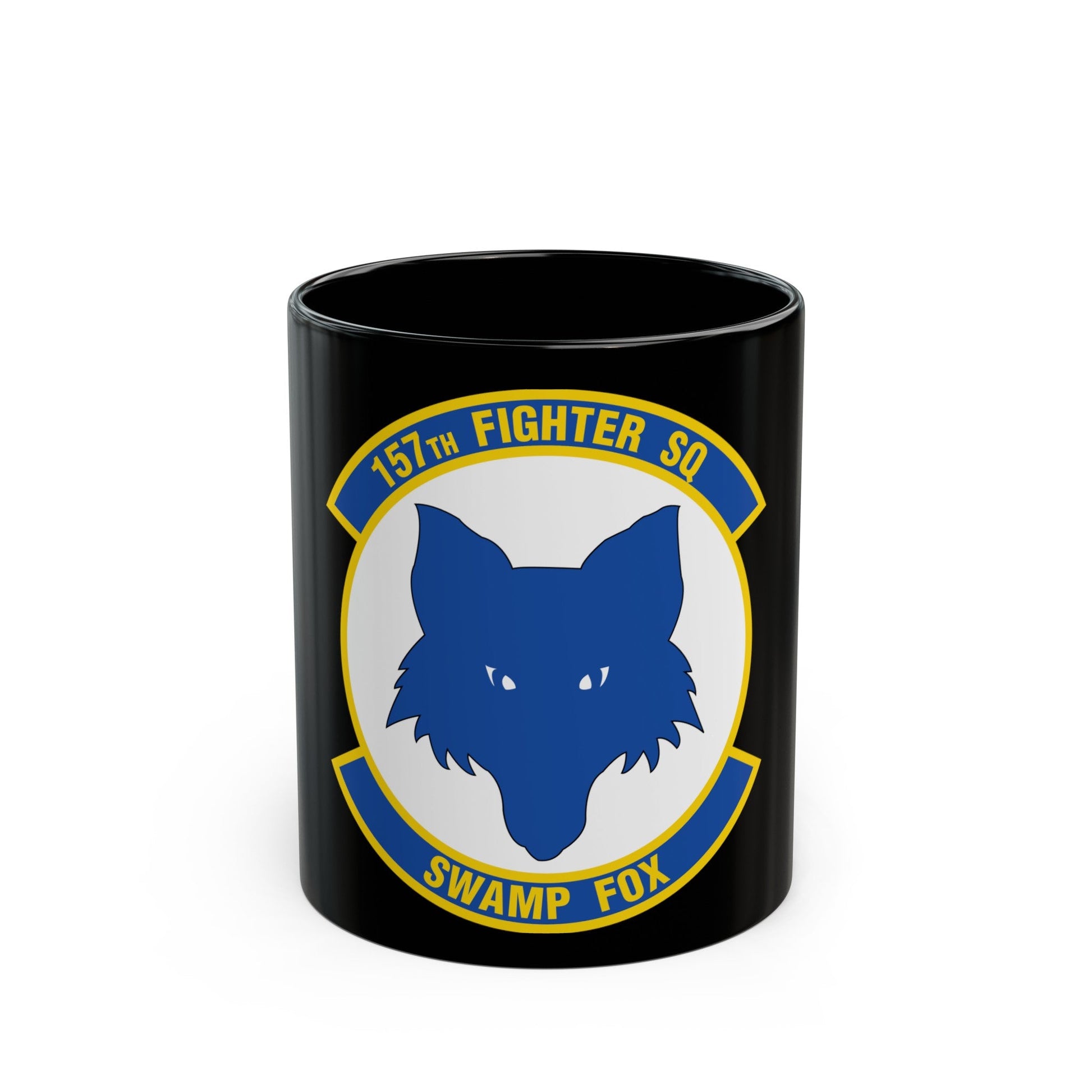157 Fighter Squadron (U.S. Air Force) Black Coffee Mug-11oz-The Sticker Space