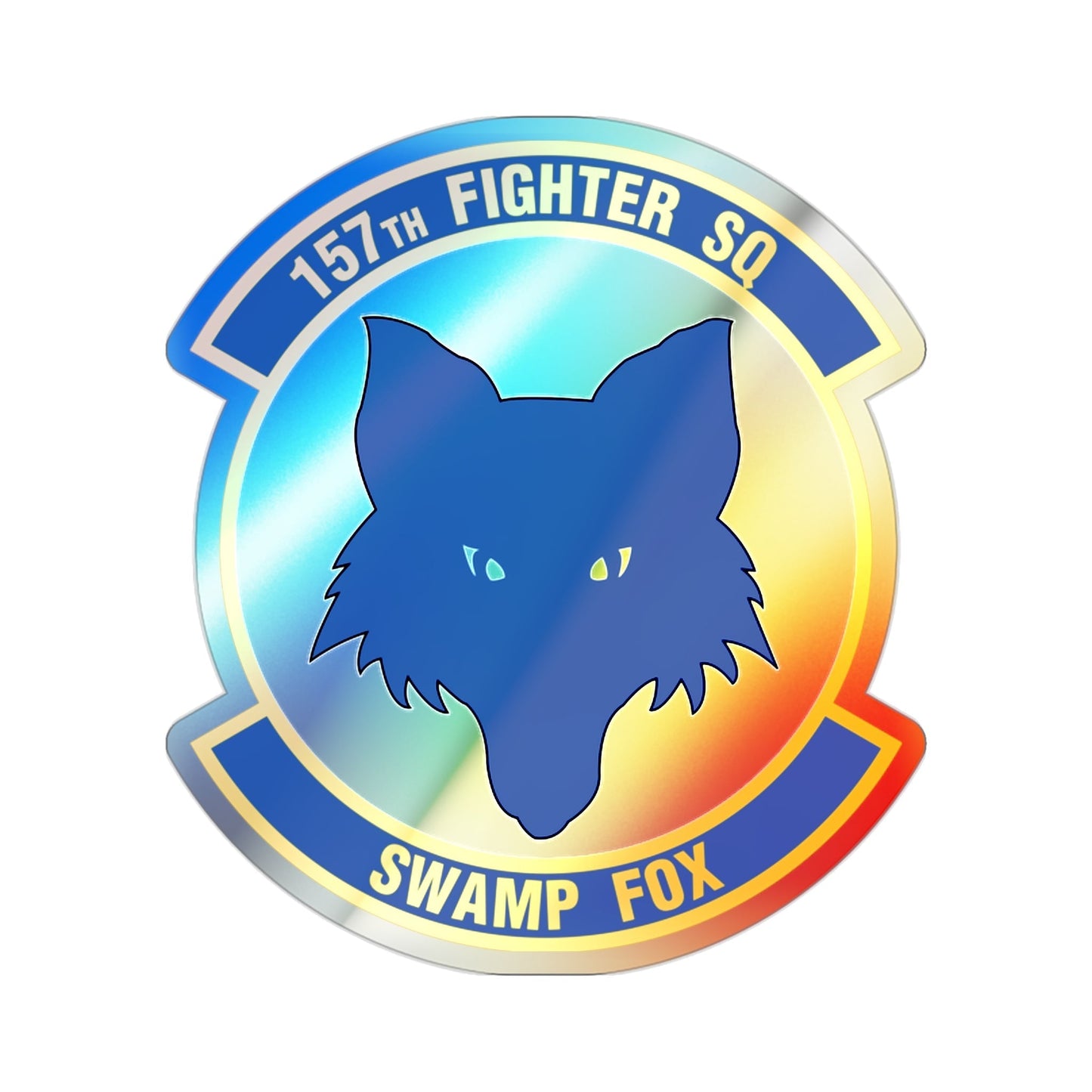 157 Fighter Squadron (U.S. Air Force) Holographic STICKER Die-Cut Vinyl Decal-2 Inch-The Sticker Space