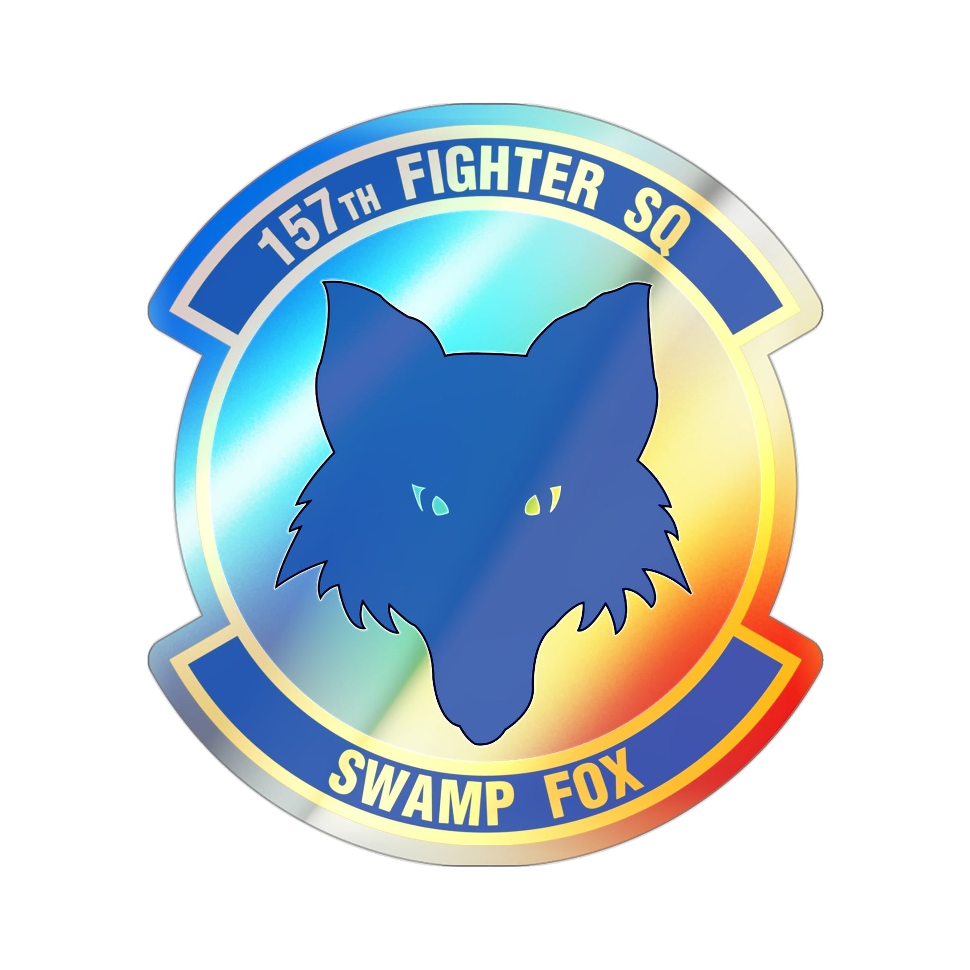 157 Fighter Squadron (U.S. Air Force) Holographic STICKER Die-Cut Vinyl Decal-3 Inch-The Sticker Space