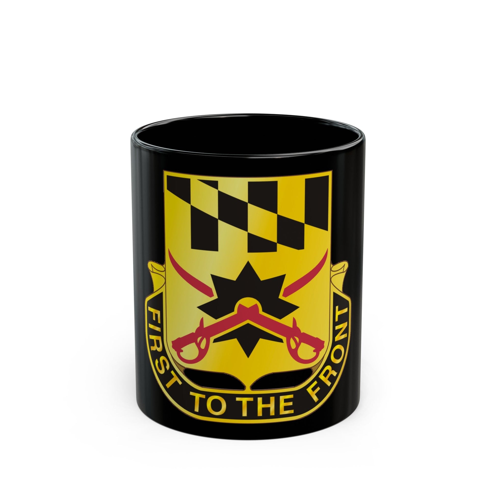 158 Cavalry Regiment (U.S. Army) Black Coffee Mug-11oz-The Sticker Space