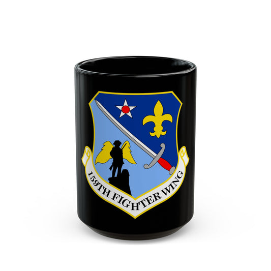159th Fighter Wing (U.S. Air Force) Black Coffee Mug-15oz-The Sticker Space