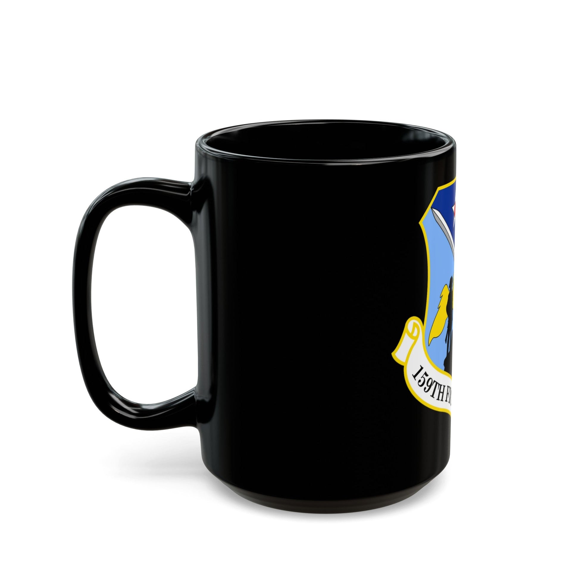 159th Fighter Wing (U.S. Air Force) Black Coffee Mug-The Sticker Space