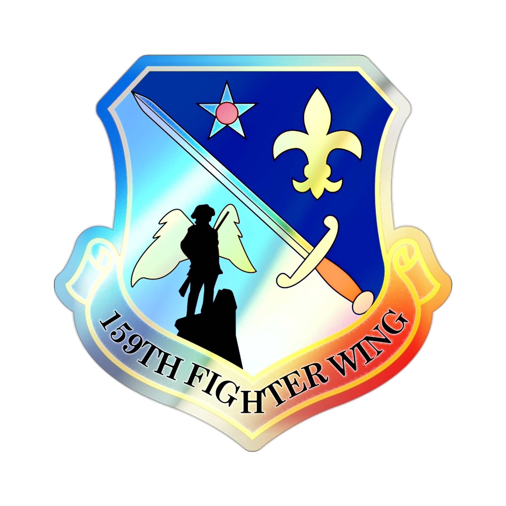 159th Fighter Wing (U.S. Air Force) Holographic STICKER Die-Cut Vinyl Decal-2 Inch-The Sticker Space