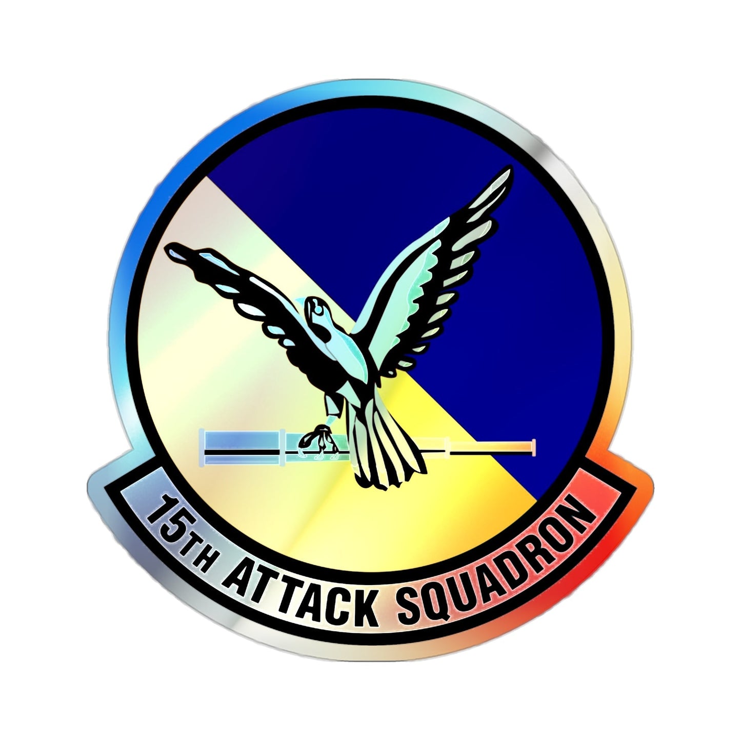 15th Attack Squadron (U.S. Air Force) Holographic STICKER Die-Cut Vinyl Decal-2 Inch-The Sticker Space