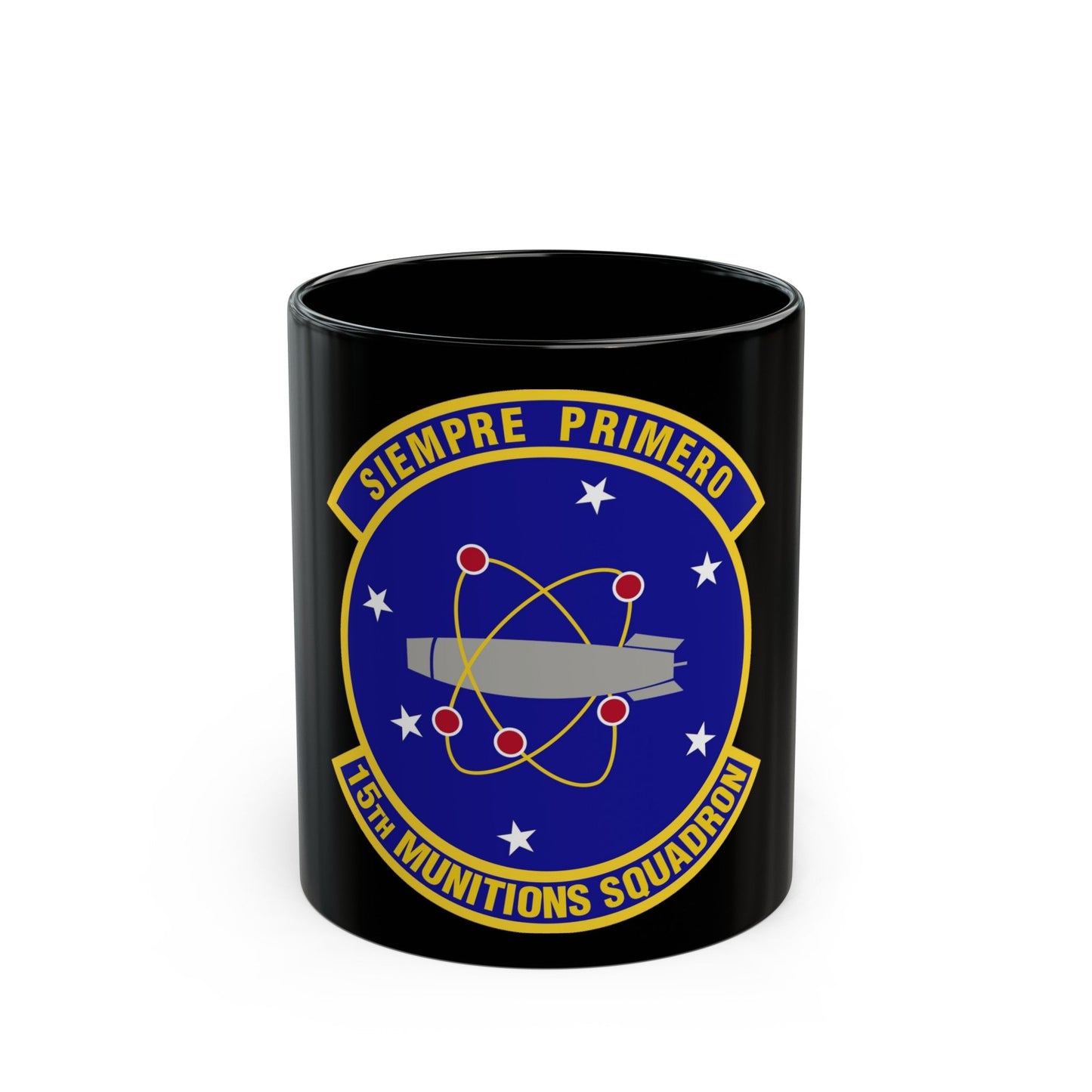 15th Munitions Squadron (U.S. Air Force) Black Coffee Mug-11oz-The Sticker Space