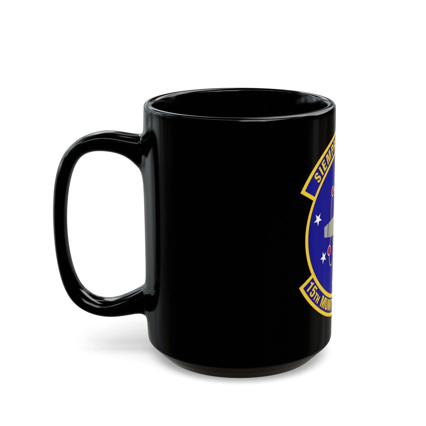 15th Munitions Squadron (U.S. Air Force) Black Coffee Mug-The Sticker Space