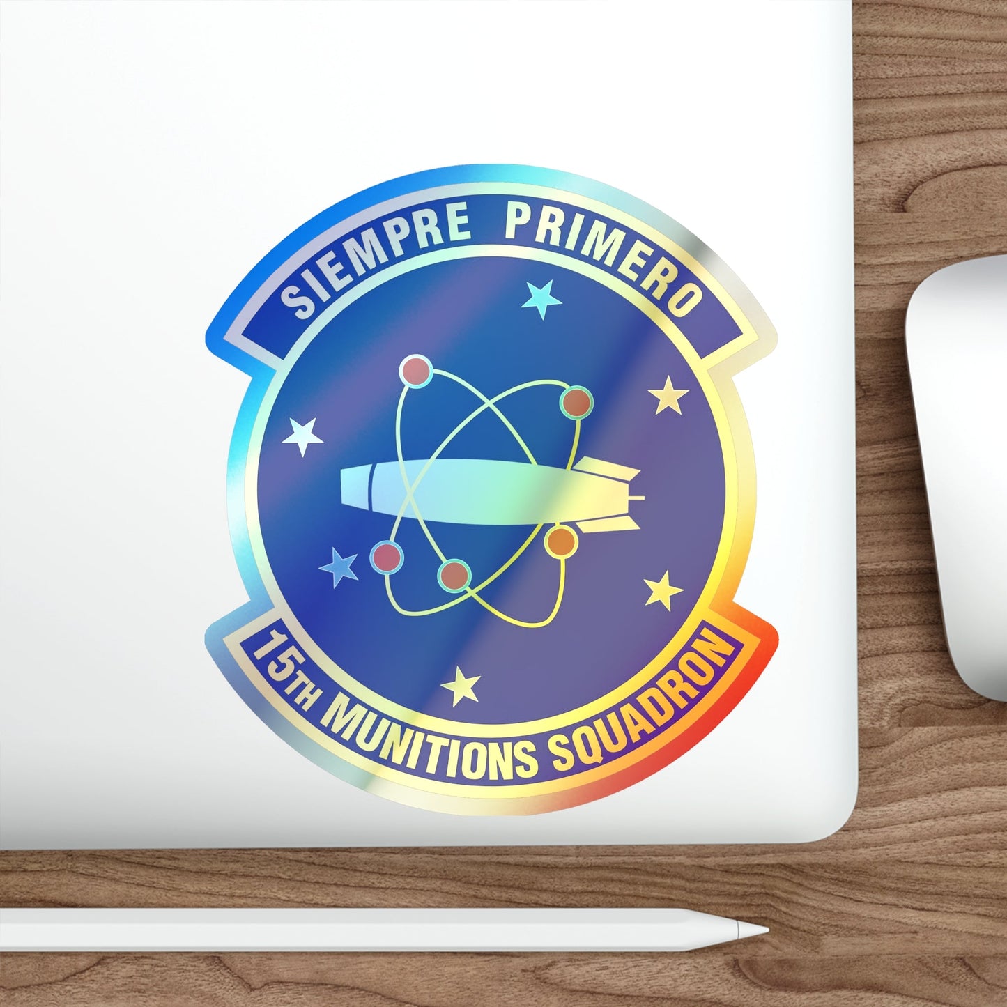 15th Munitions Squadron (U.S. Air Force) Holographic STICKER Die-Cut Vinyl Decal-The Sticker Space