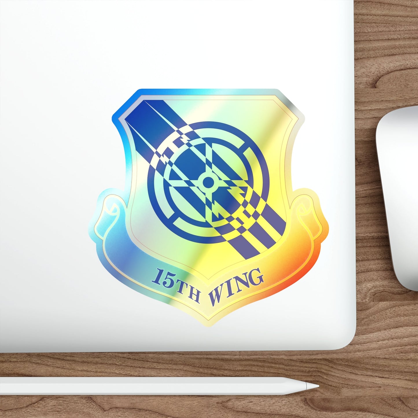 15th Wing (U.S. Air Force) Holographic STICKER Die-Cut Vinyl Decal-The Sticker Space