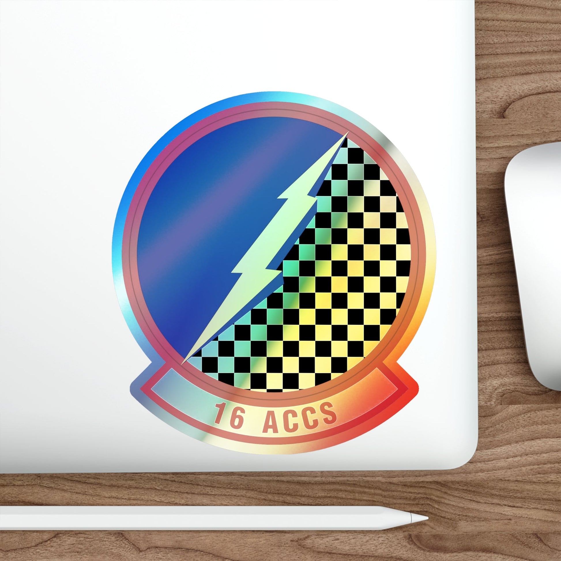 16 Airborne Command and Control Squadron ACC (U.S. Air Force) Holographic STICKER Die-Cut Vinyl Decal-The Sticker Space