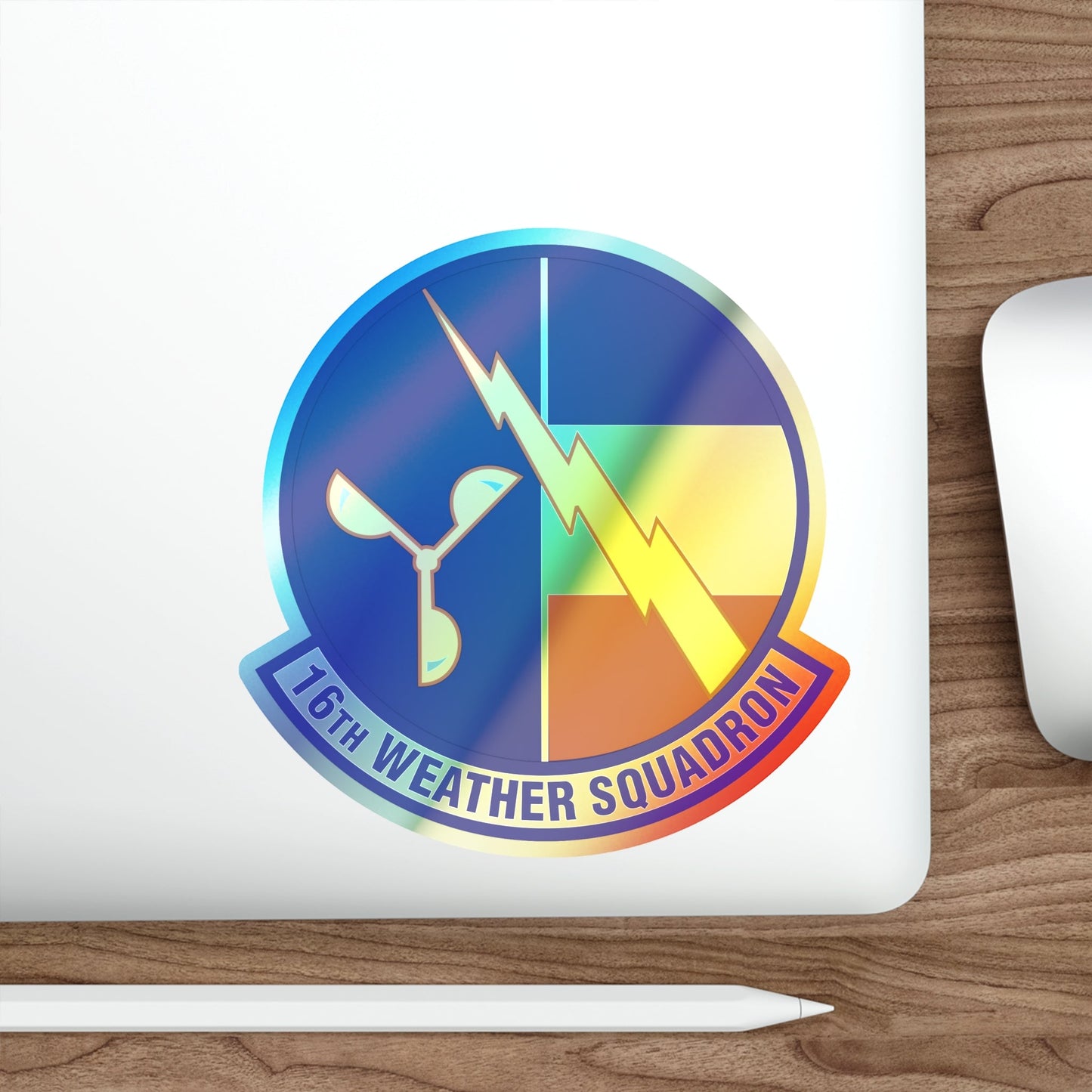 16 Weather Squadron AFWA (U.S. Air Force) Holographic STICKER Die-Cut Vinyl Decal-The Sticker Space