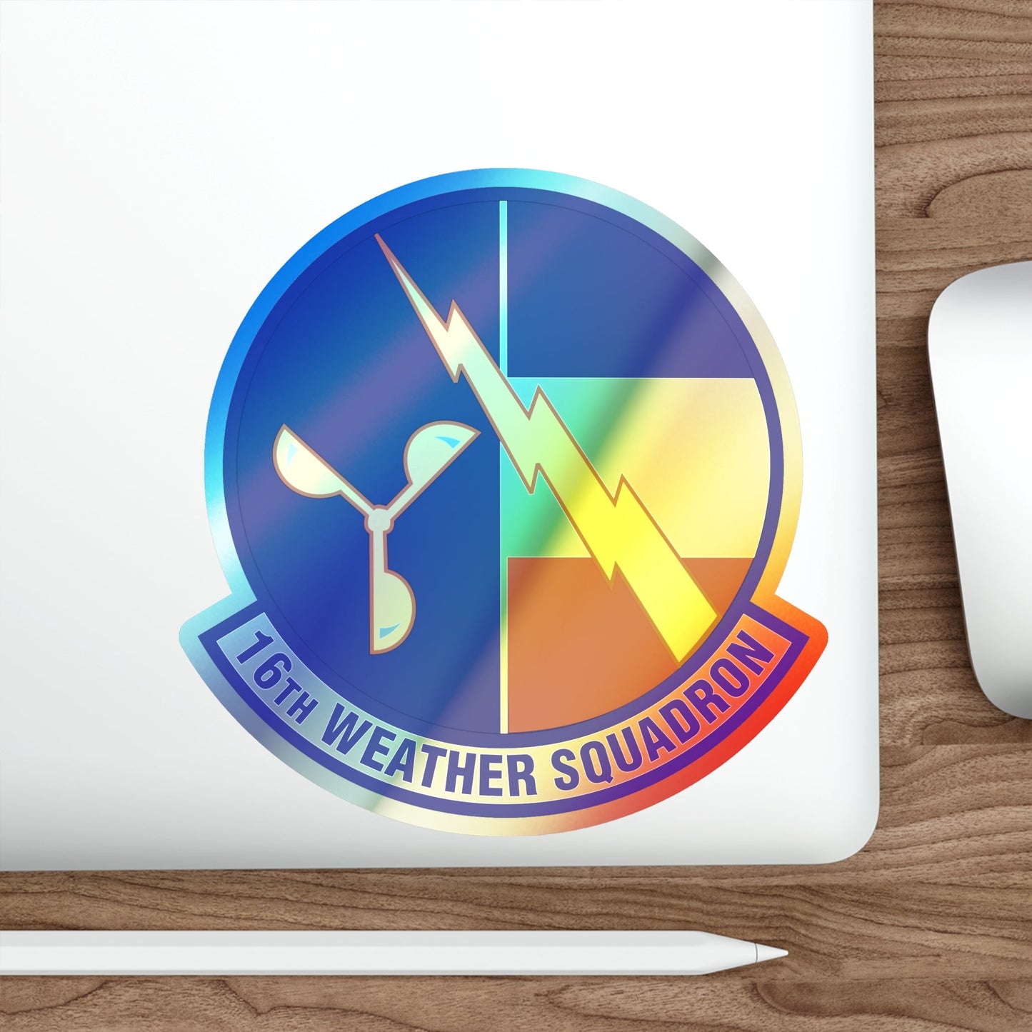 16 Weather Squadron AFWA (U.S. Air Force) Holographic STICKER Die-Cut Vinyl Decal-The Sticker Space