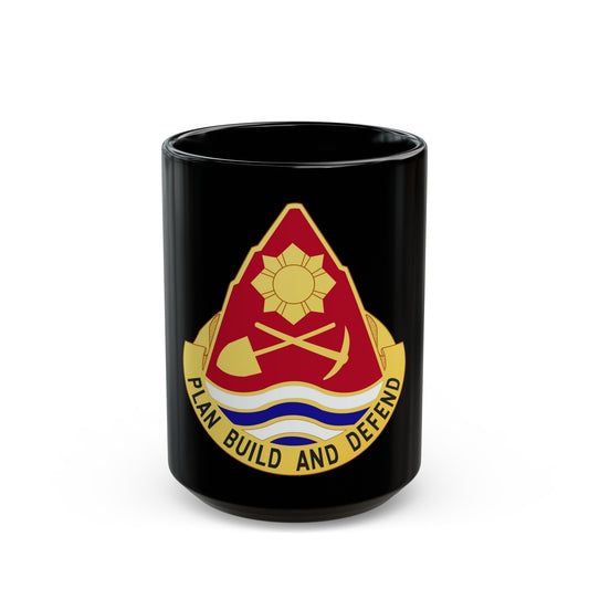 160 Engineer Group (U.S. Army) Black Coffee Mug-15oz-The Sticker Space