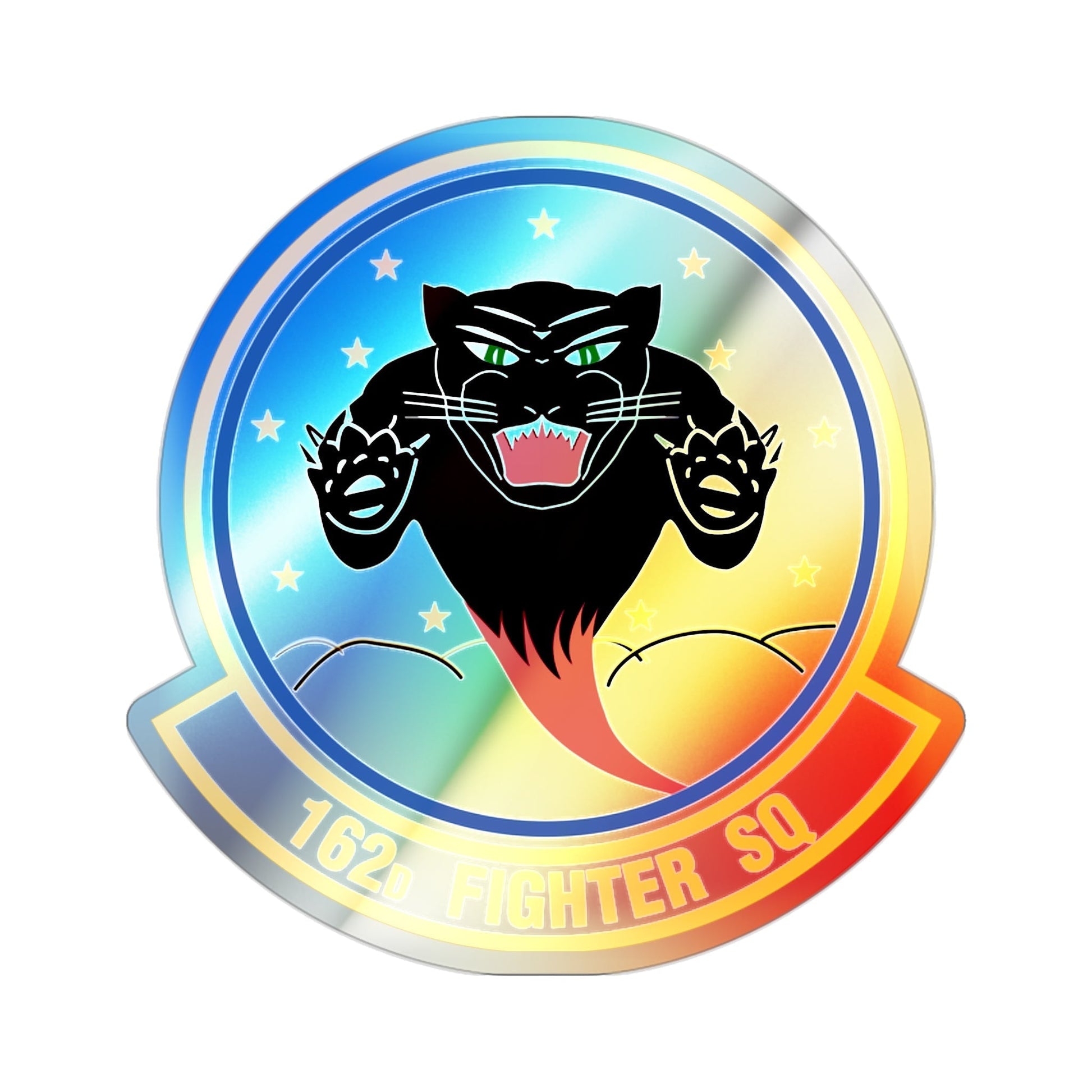 162 Fighter Squadron (U.S. Air Force) Holographic STICKER Die-Cut Vinyl Decal-2 Inch-The Sticker Space