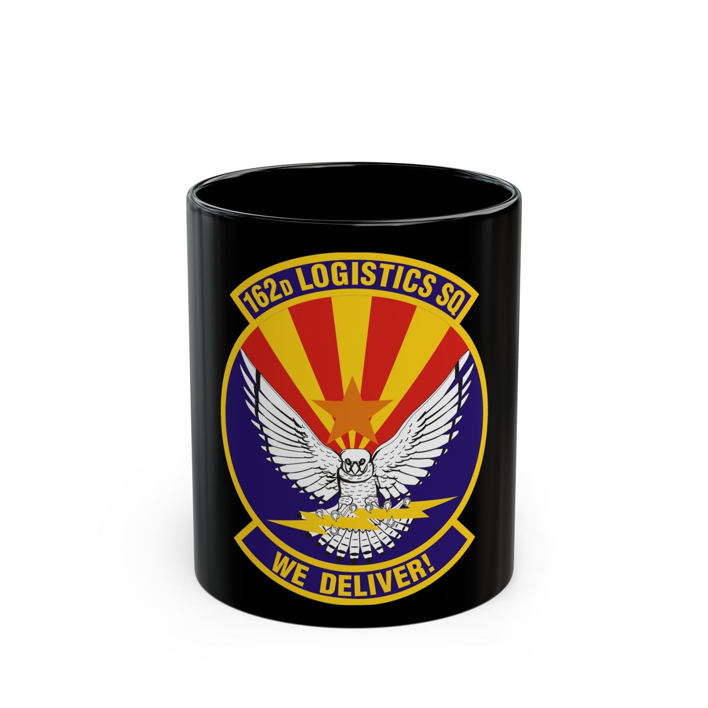 162d Logistics Squadron (U.S. Air Force) Black Coffee Mug-11oz-The Sticker Space