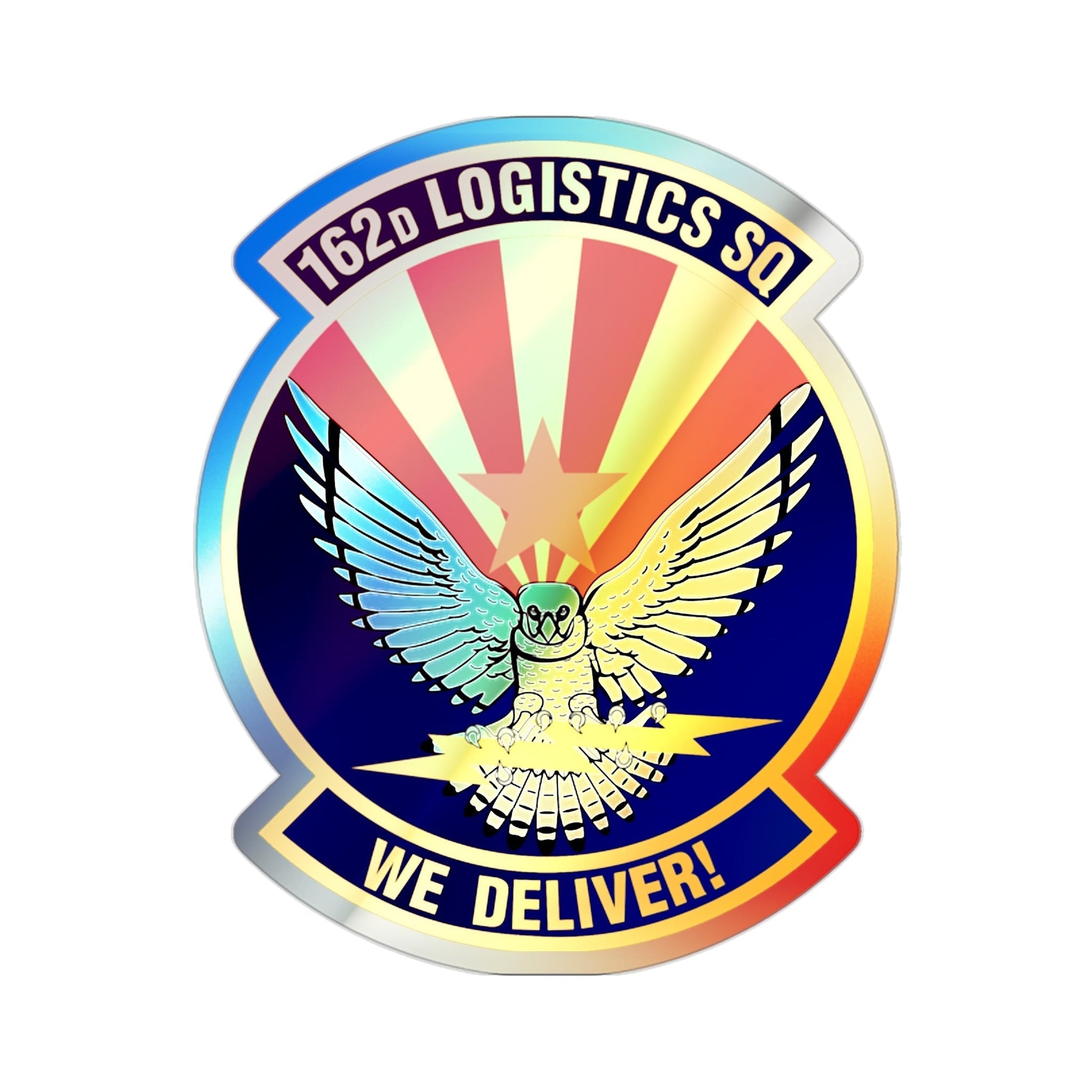 162d Logistics Squadron (U.S. Air Force) Holographic STICKER Die-Cut Vinyl Decal-2 Inch-The Sticker Space