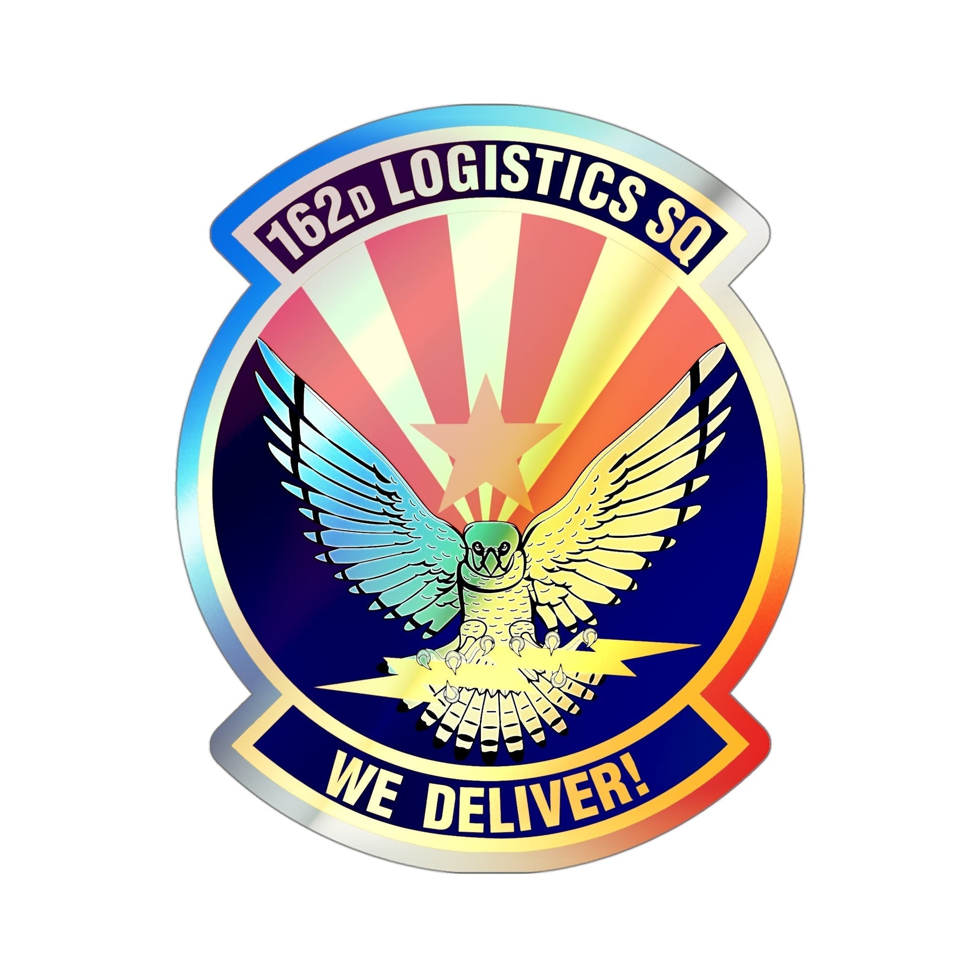 162d Logistics Squadron (U.S. Air Force) Holographic STICKER Die-Cut Vinyl Decal-4 Inch-The Sticker Space