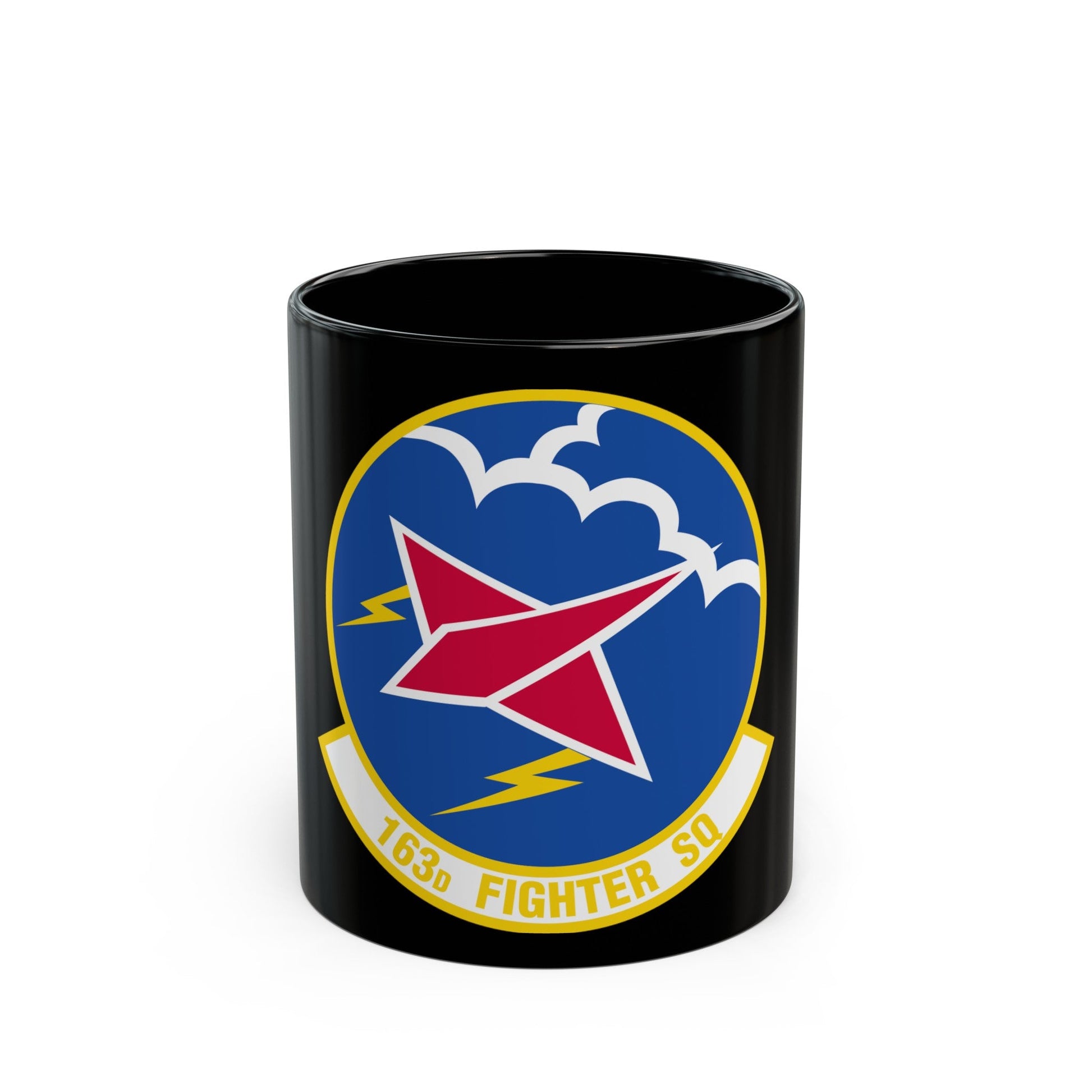 163 Fighter Squadron (U.S. Air Force) Black Coffee Mug-11oz-The Sticker Space