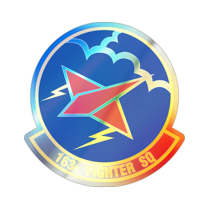 163 Fighter Squadron (U.S. Air Force) Holographic STICKER Die-Cut Vinyl Decal-2 Inch-The Sticker Space