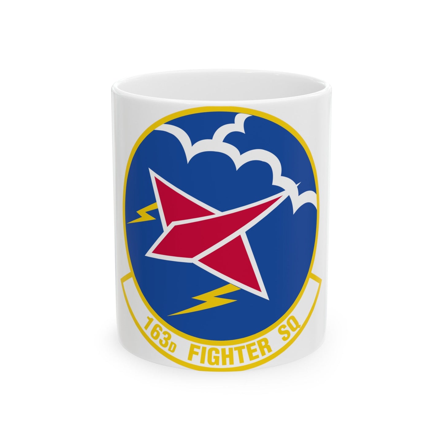 163 Fighter Squadron (U.S. Air Force) White Coffee Mug-11oz-The Sticker Space