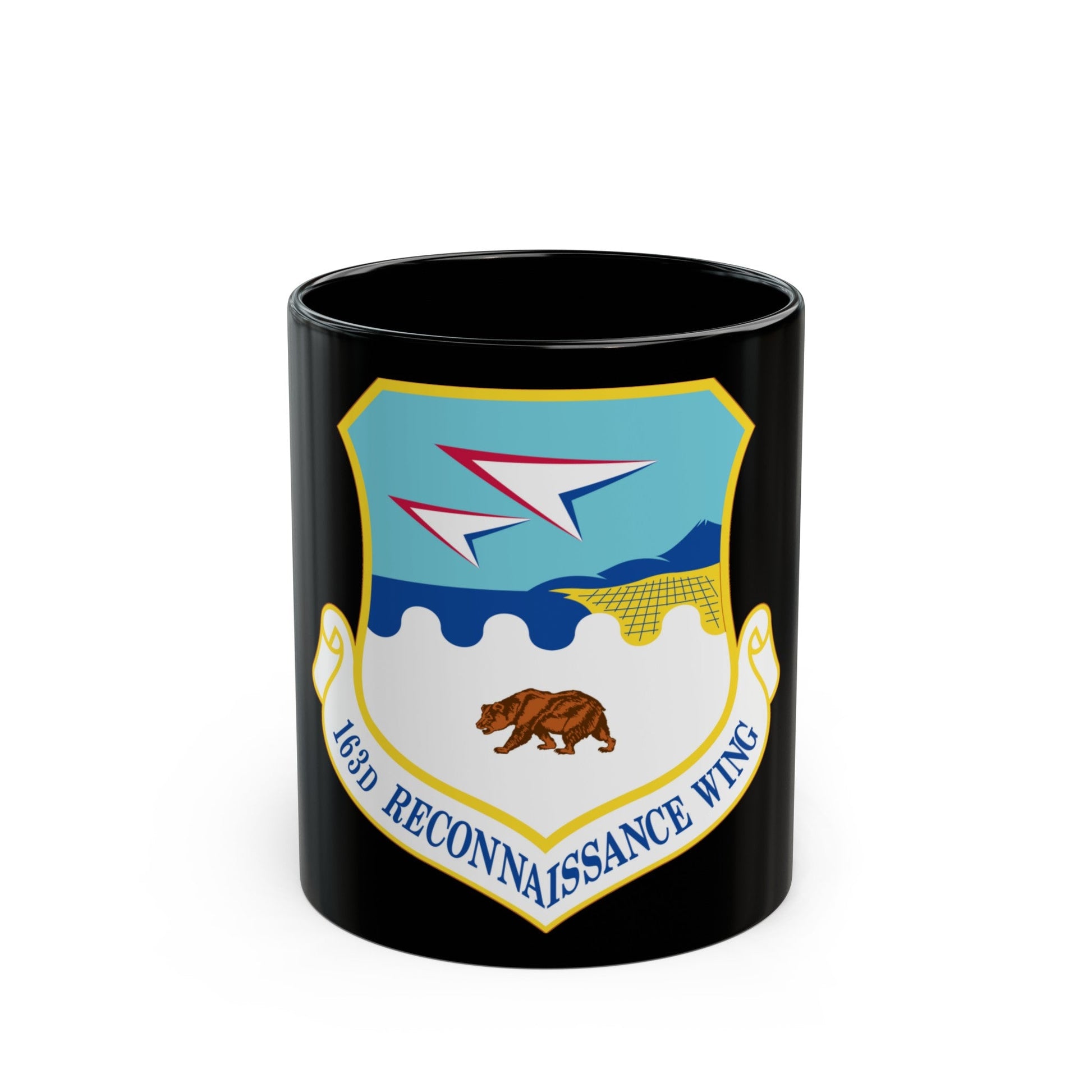 163d Attack Wing (U.S. Air Force) Black Coffee Mug-11oz-The Sticker Space