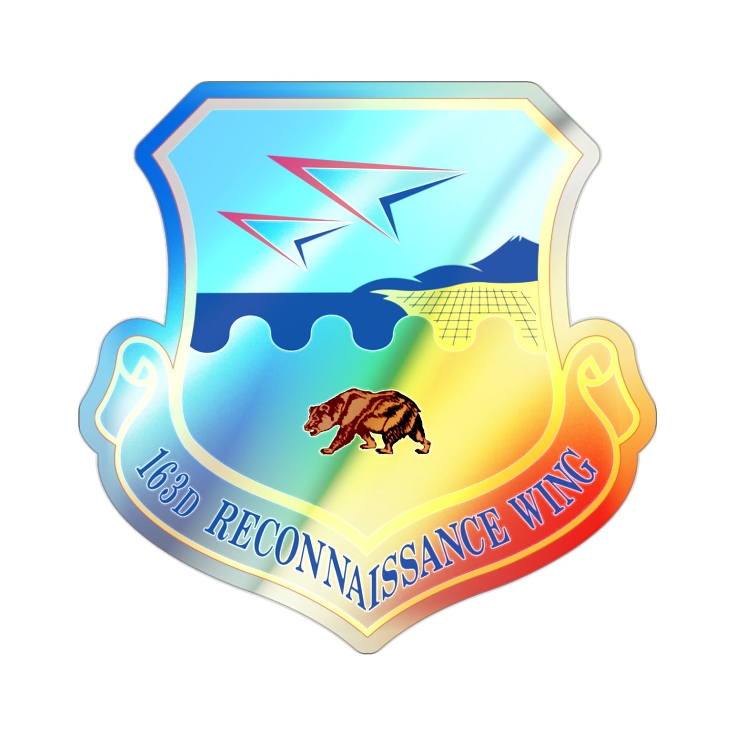 163d Attack Wing (U.S. Air Force) Holographic STICKER Die-Cut Vinyl Decal-2 Inch-The Sticker Space