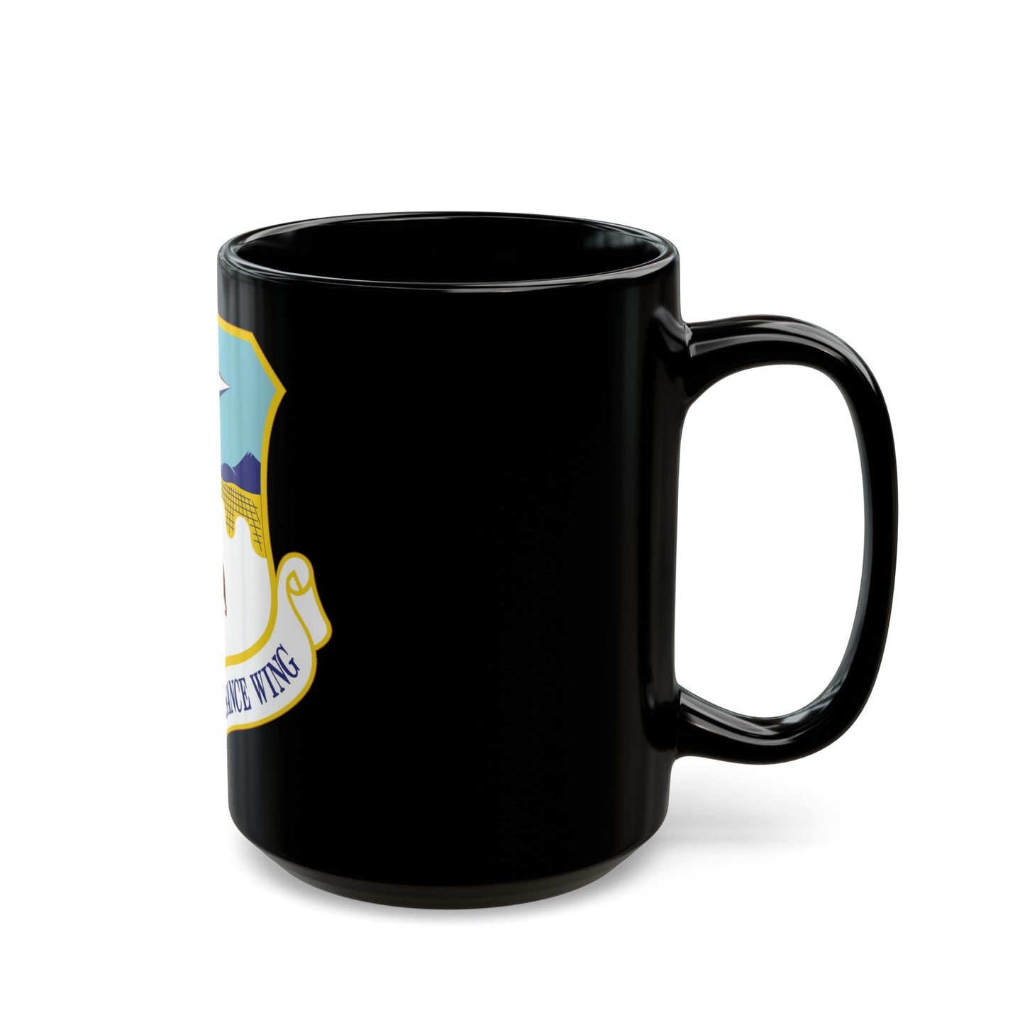 163d Reconnaissance Wing (U.S. Air Force) Black Coffee Mug-The Sticker Space