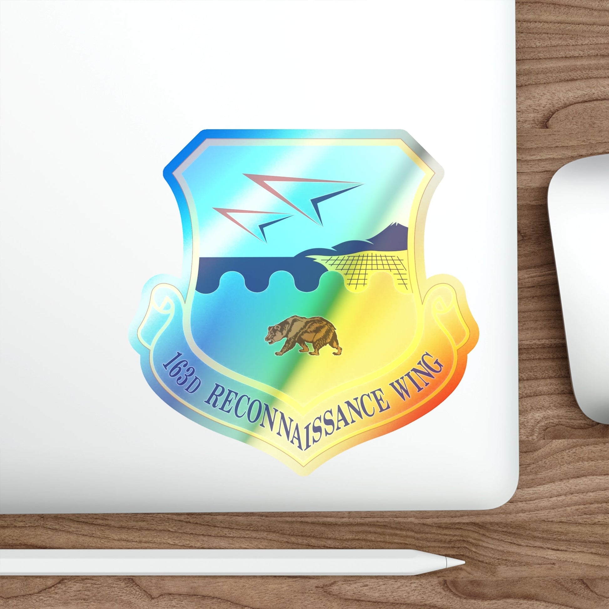 163d Reconnaissance Wing (U.S. Air Force) Holographic STICKER Die-Cut Vinyl Decal-The Sticker Space
