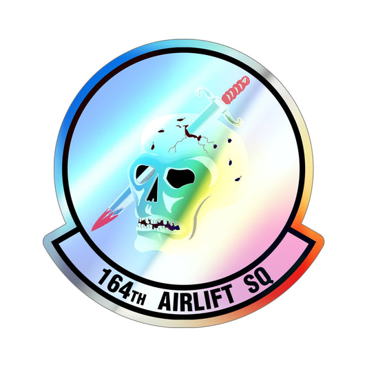 164 Airlift Squadron (U.S. Air Force) Holographic STICKER Die-Cut Vinyl Decal-6 Inch-The Sticker Space