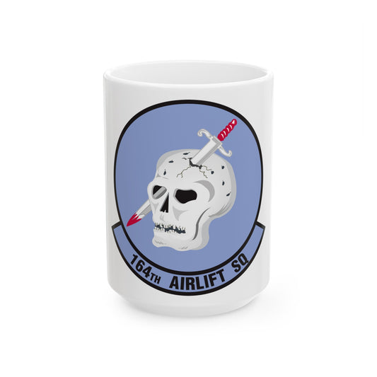 164 Airlift Squadron (U.S. Air Force) White Coffee Mug-15oz-The Sticker Space