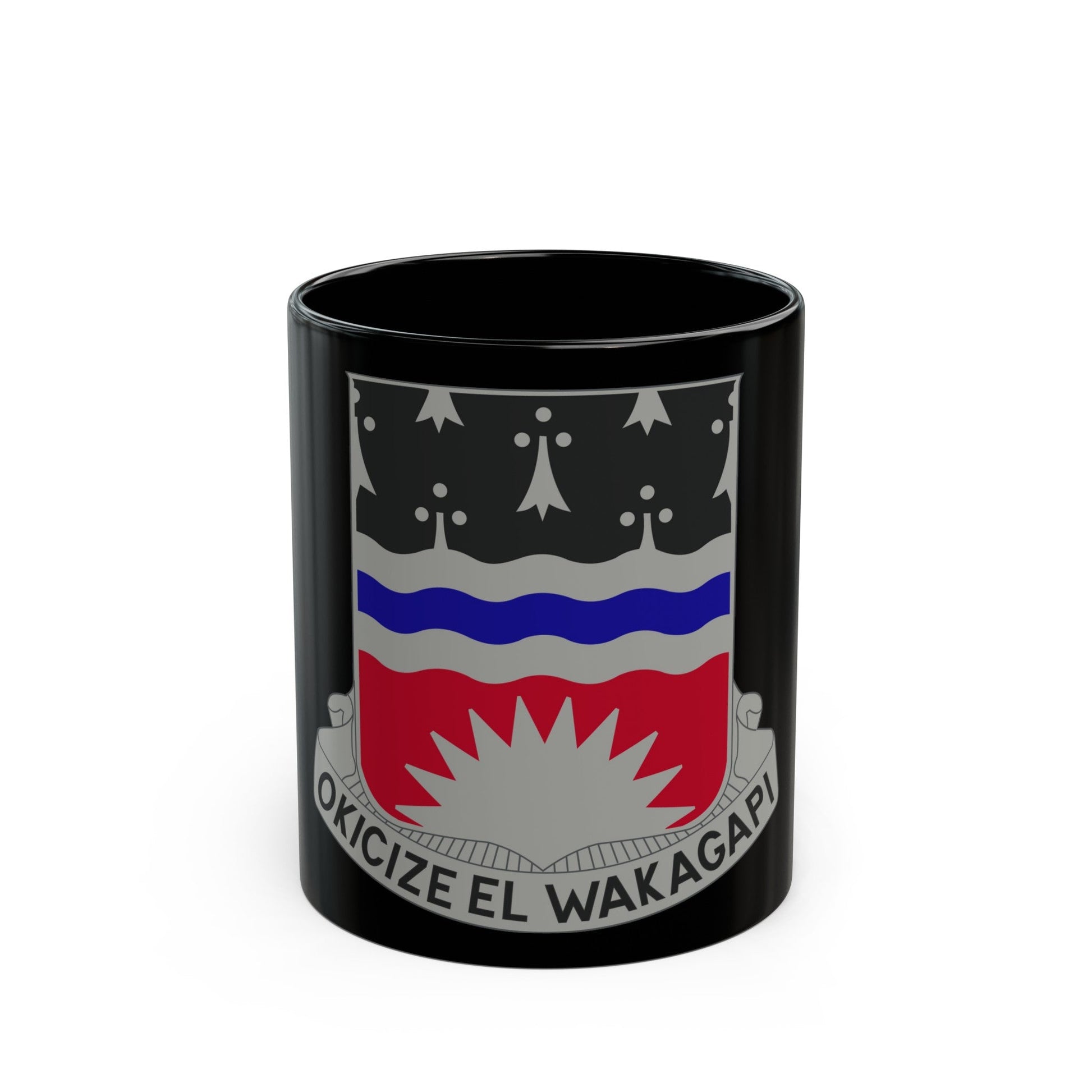 164 Engineer Battalion (U.S. Army) Black Coffee Mug-11oz-The Sticker Space
