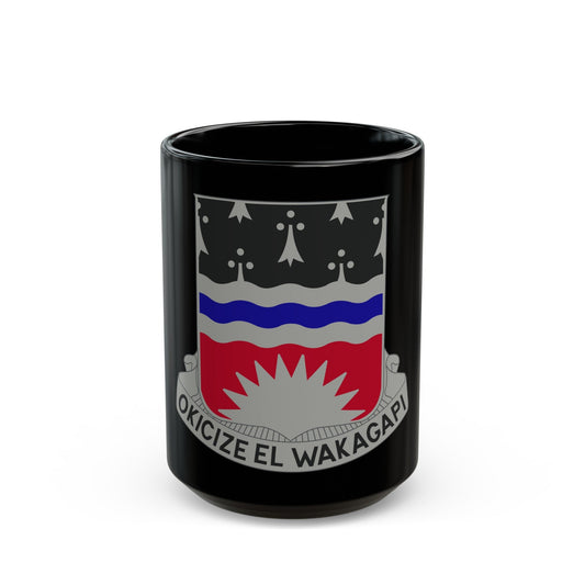 164 Engineer Battalion (U.S. Army) Black Coffee Mug-15oz-The Sticker Space